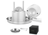 Set Per Cubetti Di Ghiaccio "Ice Magic"" - Con Stampo Per Cubetti Di Ghiaccio Da 60 Mm E Stampo Per Palline Di Ghiaccio - Include Pinze Per Ghiaccio, Vassoio Per Sgocciolare E Vassoio Per Cubetti Di Ghiaccio Rivestito In Alluminio - Perfetto Per Whisky, Americano, Succo Di Frutta E Latte - Argento."