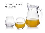 Mondex | Bicchiere Per Acqua - Brocca Di Vetro - Set Di 7 - Trasparente - Bicchiere Per Bere - Stile Elegante