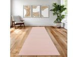 Tappeto Rosa Morbido E Accogliente Per Il Soggiorno, La Camera Da Letto, La Stanza Dei Bambini Dimensioni - 60 X 110 Cm