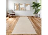 Tappeto Crema Morbido E Setoso Per Soggiorno, Camera Da Letto, Sala Da Pranzo Dimensioni - 80 X 150 Cm