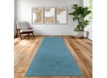 Tappeto Turchese Fresco E Moderno, Morbido E Di Facile Manutenzione Per Un Ambiente Accogliente Dimensioni - 60 X 110 Cm