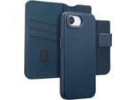 Custodia Per Iphone 16E - Vera Pelle - Custodia Accezz Flip Cover/2 In 1 - Blu Scuro