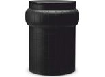 Tavolino Casa Padrino Con Piano In Vetro Nero H. 52 Cm - Mobili