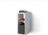 Livinity Mobile Per Pc Lorena, 28.5 X 72 Cm Con 2 Scomparti, Rovere Bianco/Dorato