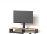 Livinity Supporto Per Monitor Lorena, 80 X 12 Cm, Antracite/Quercia Dorata