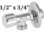 Valvola A Fungo Angolare 1/2X3/4 Per Lavatrice E Lavastoviglie