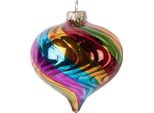 Guaina Natalizia Clayre & Eef Ø 8X8 Cm Vetro Multicolore
