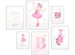 Poster Per Bambini Gallery Pink Ballerina Per Bambine 100X100