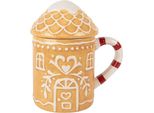 Tazza Clayre & Eef Casa Di Pan Di Zenzero 350 Ml In Vetroceramica Marrone