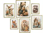 Poster Per La Camera Dei Bambini Immagini Pastello Per Bambini 6 Pz. 100X100