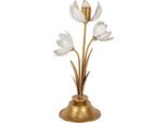 Clayre & Eef Portacandele Fiore 16X11X30 Cm Metallo Color Oro
