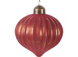 Guaina Natalizia Clayre & Eef Ø 8X9 Cm In Vetro Rosso