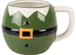 Tazza Clayre & Eef Babbo Natale 450 Ml In Vetroceramica Verde