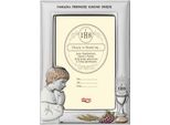 Quadro D'argento Colorato Per Un Ragazzo, Souvenir Comunione, 13 X 17,5 Cm