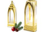 Lanterna Luminosa A Led Per Rorate, Lanterna Dorata A Batteria Da 19 Cm - Decorazione Natalizia Per Bambini