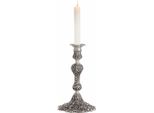 Casa Padrino Candeliere Barocco In Argento Antico H. 27,5 Cm - Decorazione Barocca
