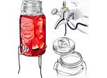 Distributore Di Bevande Kadax In Vetro, 4 Litri, Distributore D'acqua Con Rubinetto E Coperchio, Distributore Di Succhi Di Frutta, Distributore Di Limonata, Caraffa In Vetro, Bottiglia Con Rubinetto, Distributore Per Bevande Fredde, Dispenser