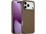 Custodia Per Iphone 17 Pro Max - Vera Pelle - Custodia Rigida/Cover Posteriore Accezz - Marrone Scuro