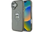 Karl Lagerfeld Klhmp16Mhlskik Iphone16 Plus 6.7 Czarny/Nero Custodia Rigida Iml Metallo Karl Head Magsafe