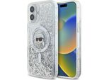 Karl Lagerfeld Klhmp16Slgkisgh Custodia Rigida Per Iphone 16 6.1 Trasparente Glitter Liquido Karl Head Magsafe