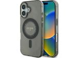 Guess Guhmp16Mpftdtek Iphone 16 Plus 6.7 Czarny/Nero Custodia Rigida Iml Strass Magsafe