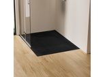 Emke Piatto Doccia 120X90Cm Rettangolare Piatto Antiscivolo Tagliabile Smc Piatto Doccia Nero