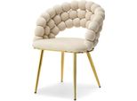 Sedia Da Pranzo Di Design Nahida - Crema / Oro