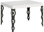 Itamoby - Tavolo Allungabile 120/204X80 Cm Karamay Bianco Frassino Gambe Antracite