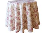 Tovaglia Chloe Rose Fiori Jacquard Poliestere Rotonda Ø 170 Cm