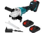 Smerigliatrice Angolare, Motore Senza Spazzole, Regolazione Continua Della Velocità, Con Batteria 2X