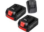Batteria Di Ricambio, Agli Ioni Di Litio 6000 Mah, Compatibile Con Gli Utensili Bosch Da 18 V, Caricabatterie2Batteria