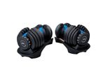 Ph Fitness Set Di Manubri Regolabili 24KG Blu Scuro - 2 Pezzi - Manubri Intelligenti - Manubri Regolabili Da 2,5 A 24 Kg - Manubri 15 In 1