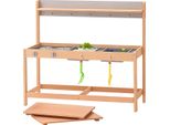 Vevor Cucina Di Fango 1000X360X885 Mm, Set Di Cucina Giocattolo In Legno E Accessori, Gioco Di Ruolo Per Bambini E Bambine, Cucina Giocattolo Per Bambini Con Fornello E Lavello