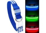 Collare Leggero Per Cani Usb Ricaricabile Led Luminoso Impermeabile, Regolabile Per Cani Di Piccola Media Grande Taglia, 3 Modalità
