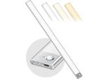 60 Cm Luce Cucina Led Dimmerabile, 216 Led Illuminazione Armadio Sensore Di Movimento, 4500 Mah Striscia Ricaricabile, 3 Modalità Di Colore, Striscia Magnetica