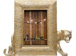 Einzelrahmen KARE DESIGN Bilderrahmen Leopard, gold (goldfarben), B:28,5cm H:25cm T:4,5cm, Glas, Polyresin, Bilderrahmen