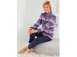 Hausanzug FEEL GOOD, Damen, Gr. 44/46, blau (marine, gemustert), 100% Polyester, Homewear-Sets Hausanzug
