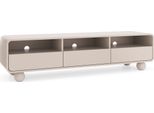 Mobile Tv In Cashmere Con Ripiani E Ante - Design Moderno, Gambe Sferiche, 180 X 44 X 39 Cm