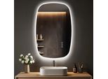 S'afielina 70×45 Cm Specchio Da Parete Led - Specchio Da Bagno Con Illuminazione, Vetro Hd, Dimmerabile, Led A 3 Colori, Antiappannamento, Appendibile In Orizzontale E In Verticale