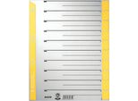 Leitz 1652-00-15 1652 Fogli Divisori - A4 Extra Larghi, Giallo, Bordo Perforato Colorato, 100 Pezzi