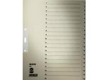 Leitz 1234-00-85 1234 Indice Numerico - 1-20, Carta, A4 Extra-Large, 20 Fogli, Grigio