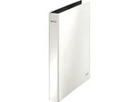 Leitz 4241-00-01 Raccoglitore Ad Anelli Wow, A4 Maxi, Pp, 2 Anelli Ø25 Mm, Bianco Perla