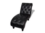 Chaise Longue Marrone In Ecopelle