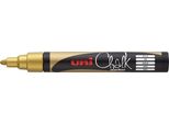 Uni-Ball Pennarello A Gesso PWE-5M, Oro, Punta Tonda