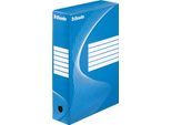 Esselte 128411 Scatola D'archivio - Din A4, Larghezza Dorso 8 Cm, Blu
