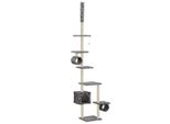 Vidaxl Tiragraffi Per Gatti Con Tiragraffi In Sisal 260Cm Grigio Con Impronta Di Zampa