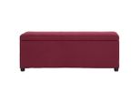 Vidaxl Panca Con Vano Portaoggetti 116 Cm In Poliestere Rosso Vino