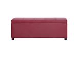 Vidaxl Panca Con Vano Portaoggetti 116 Cm In Ecopelle Rosso Vino