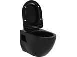 Vidaxl Wc Sospeso In Ceramica Nero