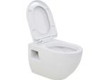 Vidaxl Wc Sospeso In Ceramica Bianco